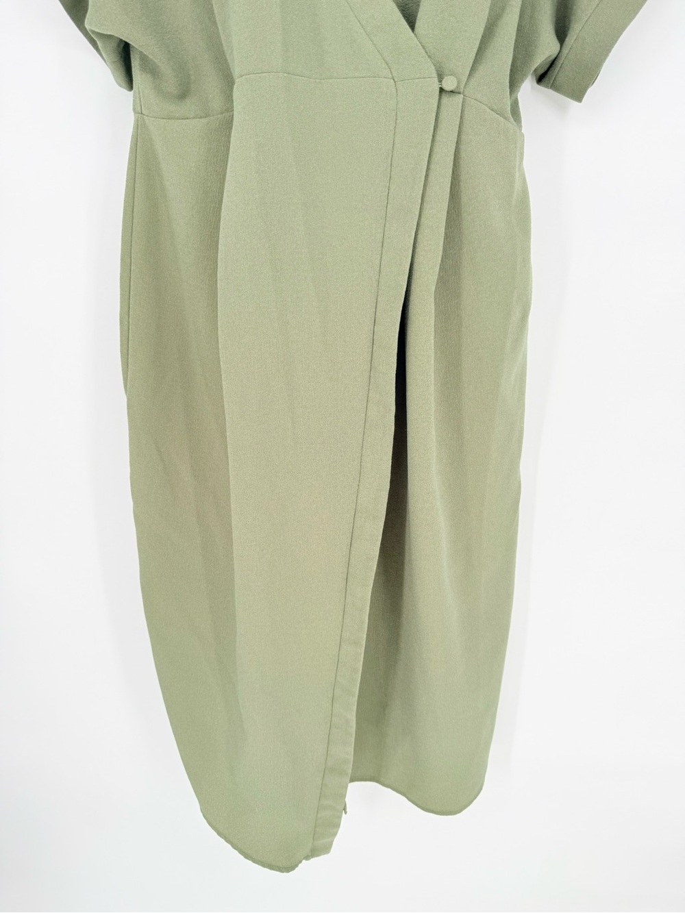ASOS Maternity Olive Green Wrap Mini Dress - Picture 5 of 9